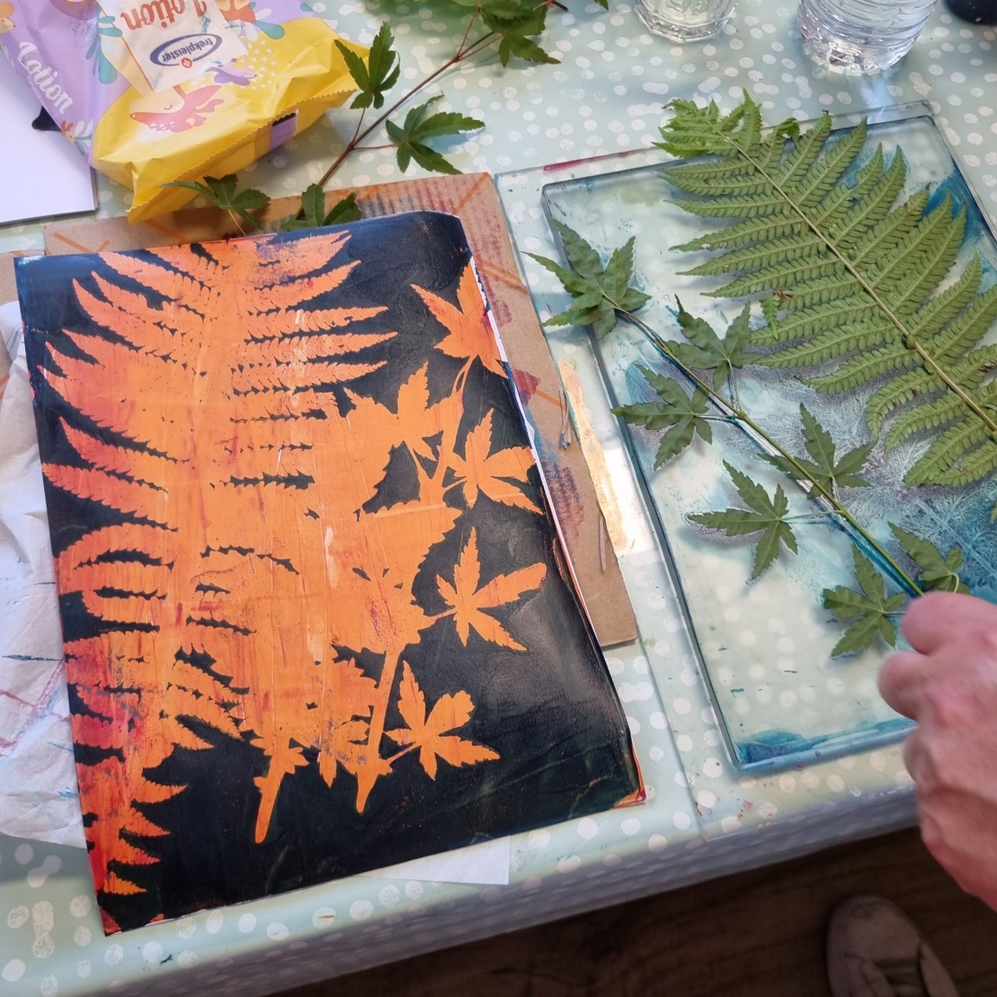 Botanische Gelprint Workshop vrijdagmiddag 29 mei