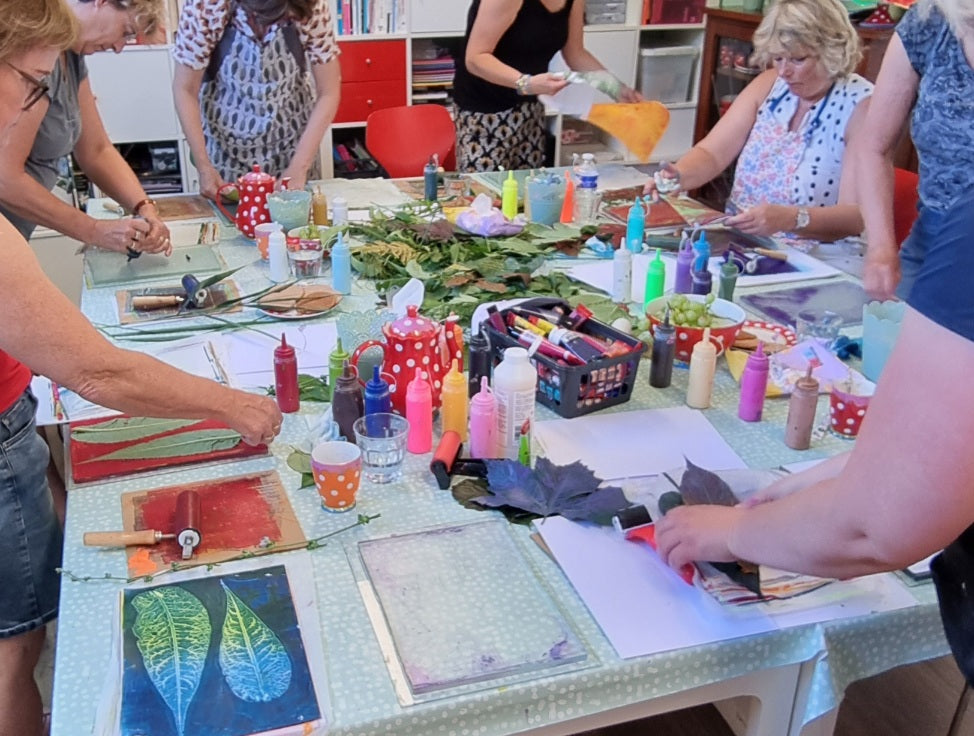 Botanische Gelprint Workshop vrijdagmiddag 29 mei