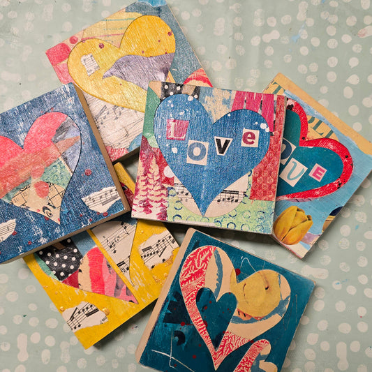 Het Creatief Atelier – 30 Januari - Hartjes Collage op Hout